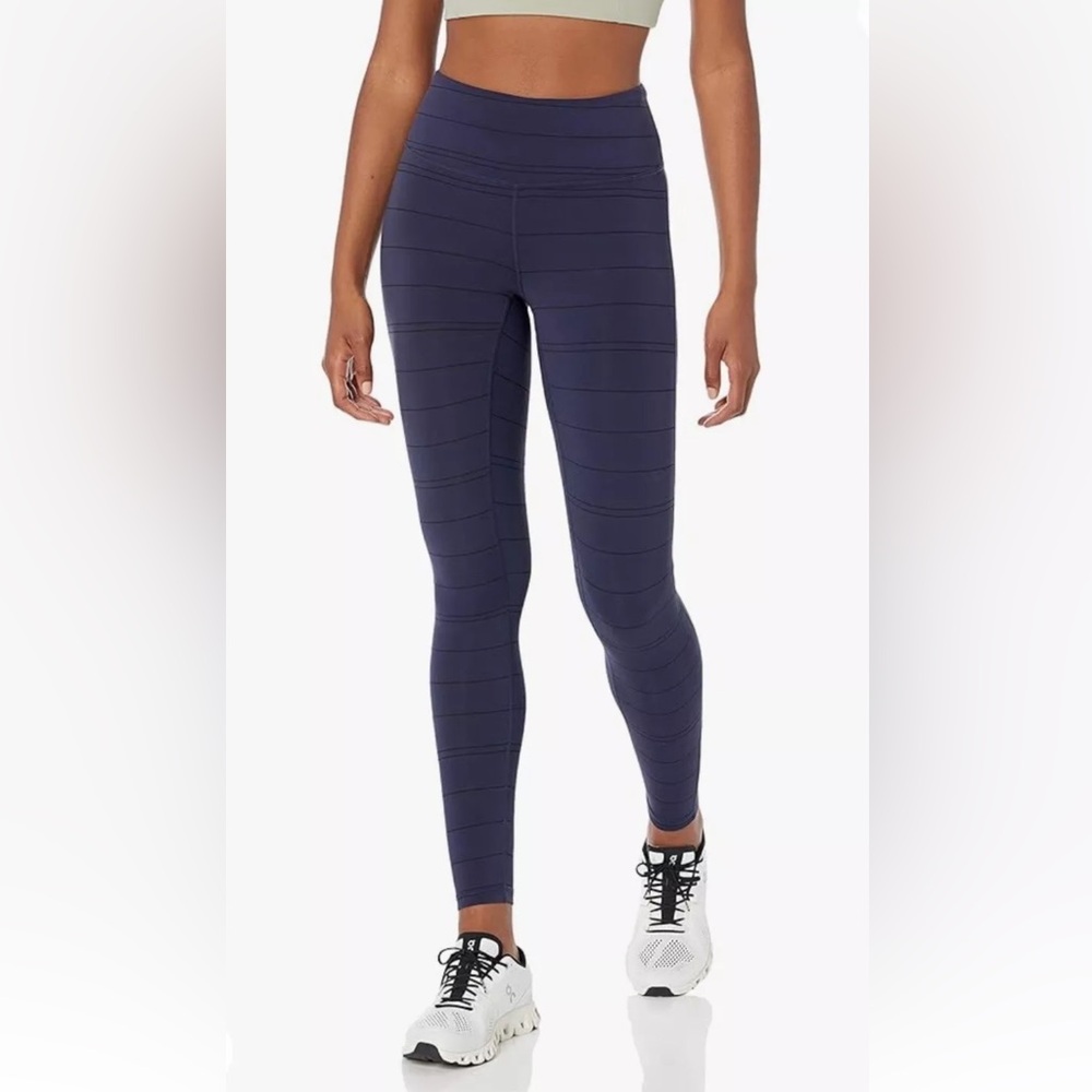 PrAna Navy Blue Nautical Stripe Leggings Size S Small